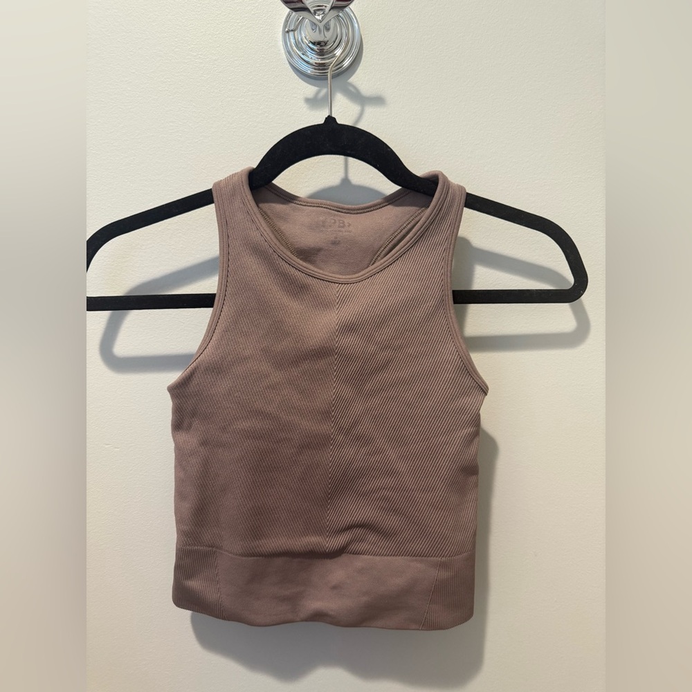 Abercrombie YPB Chic Brown Ribbed Tank Top